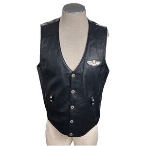 harley davidson motorcycle Vest Medium 100th Anniversary Black Mens